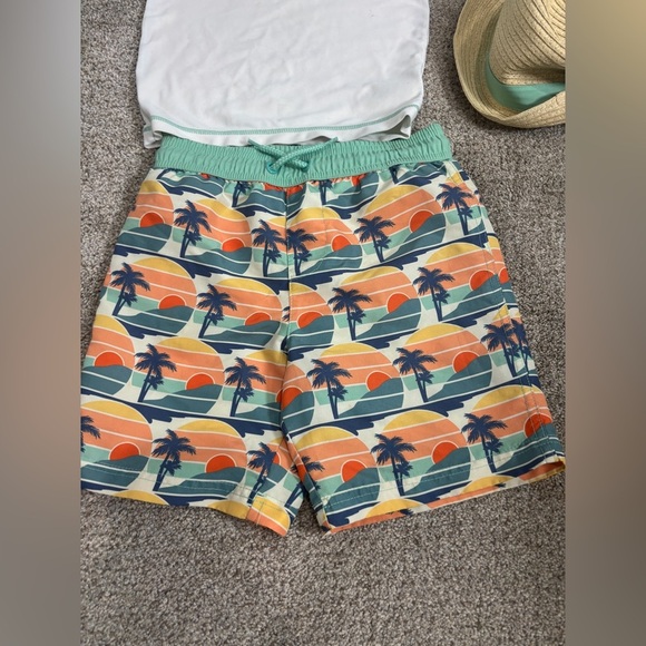 Panama Jack 4T Rashguard Swim Shorts Fedora Toddler Boy Set Swim Beach - Picture 6 of 6